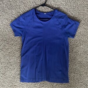 ATHLETA FOOTHILL SEAMLESS TEE  Poseidon Blue, Size Medium